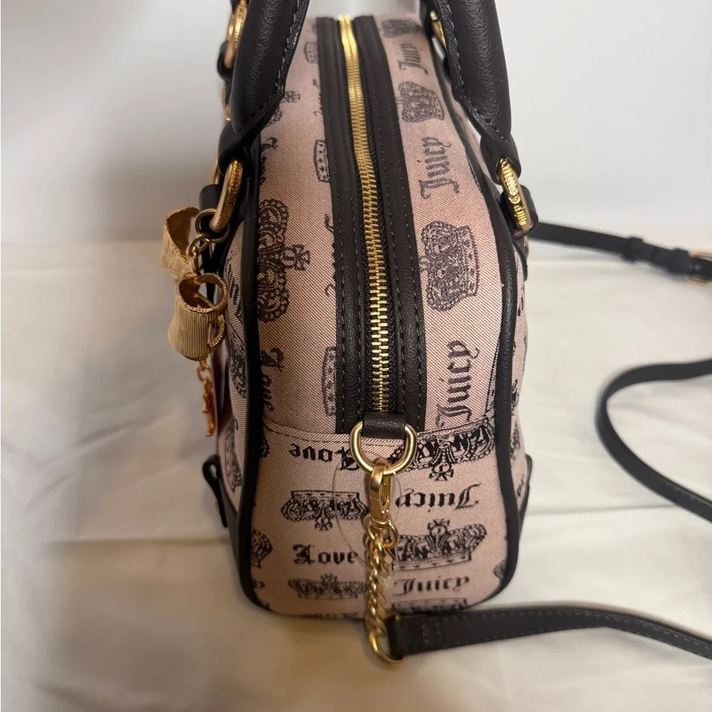 Juicy Couture Pink and Brown Vintage Y2K Bag